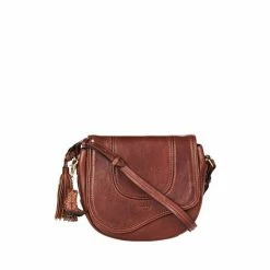 OSPREY LONDON Brown Cognac Saddle Leather Rodeo Satchel Bag -Osprey LondonSales unnamed file 372