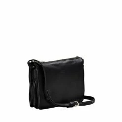 OSPREY LONDON Black Saddle Leather Kelso Cross-Body Bag -Osprey LondonSales unnamed file 394