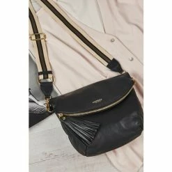 OSPREY LONDON Womens Smooth Calf Leather Milano Cross-Body Bag Pink