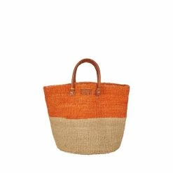 Osprey London 14 Inch The Kusuka Woven Basket Bag Natural/orange -Osprey LondonSales unnamed file 428