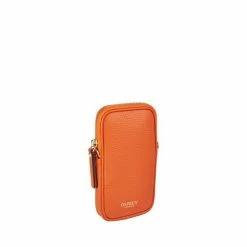 OSPREY LONDON Mini Electra Italian Leather Phone Pouch Bag Burnt Orange -Osprey LondonSales unnamed file 436