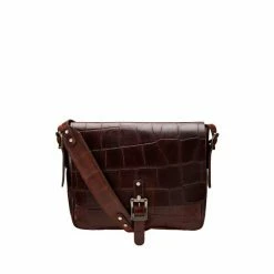 OSPREY LONDON Cognac Leather Brixton Croc Satchel Bag -Osprey LondonSales unnamed file 441