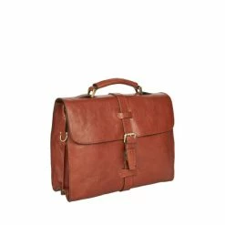 OSPREY LONDON Tan Brown The Knighton Italian Leather Briefcase -Osprey LondonSales unnamed file 452
