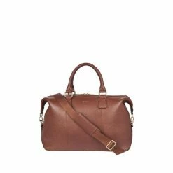 OSPREY LONDON The Adaline Leather Weekend Holdall Tan Brown -Osprey LondonSales unnamed file 463