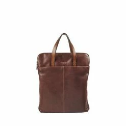OSPREY LONDON Kennedy Glazed Calf Leather Laptop Bag
