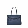 OSPREY LONDON The Carina Italian Leather Work Bag Navy