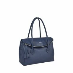 OSPREY LONDON The Carina Italian Leather Work Bag Navy -Osprey LondonSales unnamed file 518