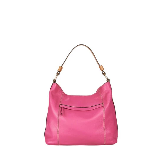 OSPREY LONDON Savanna Leather Hobo Bag Silver 2 OSPREY LONDON Savanna Leather Hobo Bag Silver - Image 2