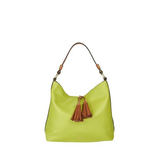 OSPREY LONDON Savanna Leather Hobo Bag Silver 7 OSPREY LONDON Savanna Leather Hobo Bag Silver - Image 7
