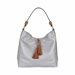 OSPREY LONDON Savanna Leather Hobo Bag Silver 19 OSPREY LONDON Savanna Leather Hobo Bag Silver -Osprey LondonSales unnamed file 532
