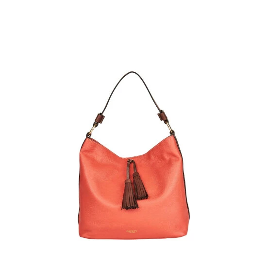 OSPREY LONDON The Savanna Leather Hobo Bag Mauve 1 OSPREY LONDON The Savanna Leather Hobo Bag Mauve