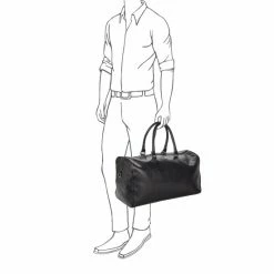 OSPREY LONDON The Carter Leather Weekend Holdall Bag Black -Osprey LondonSales unnamed file 577