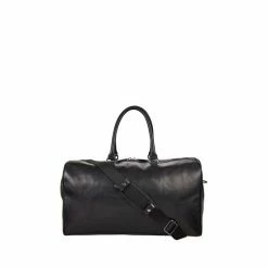 OSPREY LONDON The Carter Leather Weekend Holdall Bag Black -Osprey LondonSales unnamed file 578
