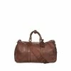 OSPREY LONDON Cognac Washed Leather Hazelden Weekend Holdall Bag