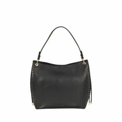 OSPREY LONDON Black Saddle Leather Lennox Hobo Bag