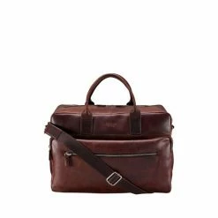 OSPREY LONDON Saddle Leather Farringdon Weekender Bag Chocolate Brown -Osprey LondonSales unnamed file 650