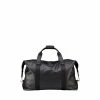 OSPREY LONDON Black Tumbled Leather Toby Weekender Bag