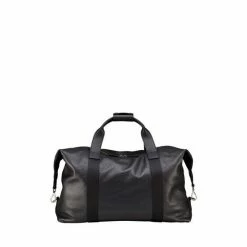 OSPREY LONDON Black Tumbled Leather Toby Weekender Bag -Osprey LondonSales unnamed file 700