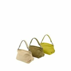 OSPREY LONDON The Carina Shrug Italian Suede Handbag Yellow -Osprey LondonSales unnamed file 716