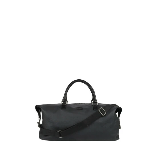 OSPREY LONDON Waxed Canvas & Glazed Calf Leather Grantham Weekend Holdall Bag Grey/tan 1 OSPREY LONDON Waxed Canvas & Glazed Calf Leather Grantham Weekend Holdall Bag Grey/tan