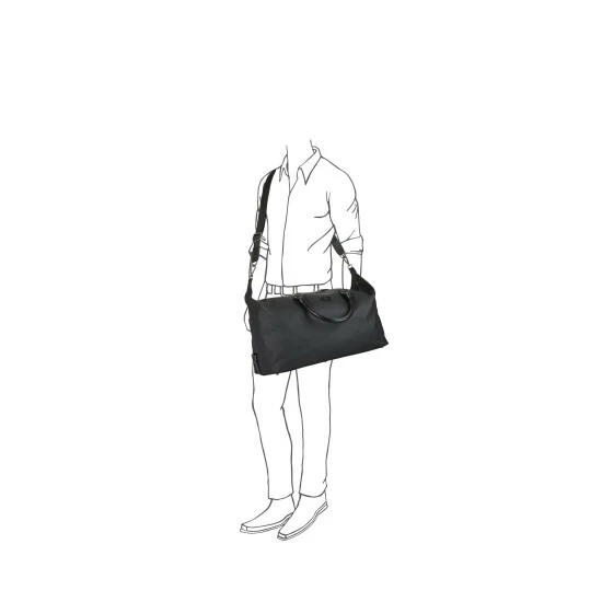 OSPREY LONDON Waxed Canvas & Glazed Calf Leather Grantham Weekend Holdall Bag Grey/tan 4 OSPREY LONDON Waxed Canvas & Glazed Calf Leather Grantham Weekend Holdall Bag Grey/tan - Image 4