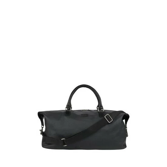 OSPREY LONDON Waxed Canvas & Glazed Calf Leather Grantham Weekend Holdall Bag Grey/tan 5 OSPREY LONDON Waxed Canvas & Glazed Calf Leather Grantham Weekend Holdall Bag Grey/tan - Image 5
