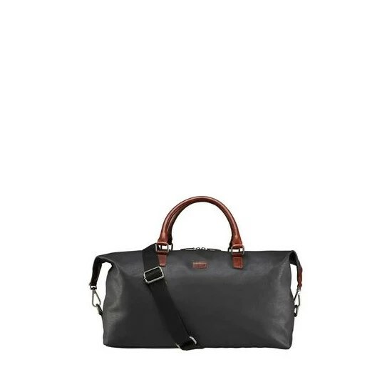 OSPREY LONDON Waxed Canvas & Glazed Calf Leather Grantham Weekend Holdall Bag Grey/tan 6 OSPREY LONDON Waxed Canvas & Glazed Calf Leather Grantham Weekend Holdall Bag Grey/tan - Image 6