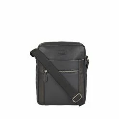 OSPREY LONDON Black The Small Grantham Waxed Canvas And Leather Messenger Bag -Osprey LondonSales unnamed file 734