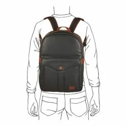 OSPREY LONDON Grey Tan Waxed Canvas & Glazed Calf Leather Grantham Backpack 5 OSPREY LONDON Grey Tan Waxed Canvas & Glazed Calf Leather Grantham Backpack -Osprey LondonSales unnamed file 767