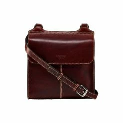 OSPREY LONDON Cognac Brown Narissa Leather Cross-Body Bag -Osprey LondonSales unnamed file 773