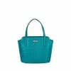 OSPREY LONDON Minster Croc Leather Grab Bag Orange Tang