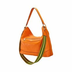 OSPREY LONDON Grainy Hide Leather Hendrix Large Hobo Bag Raspberry Pink -Osprey LondonSales unnamed file 79