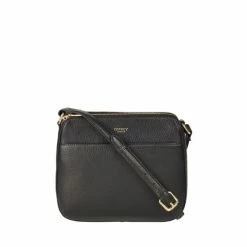 OSPREY LONDON Nappa Leather Buckley Cross-Body Bag Taupe Brown