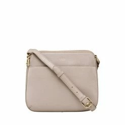 OSPREY LONDON Nappa Leather Buckley Cross-Body Bag Taupe Brown -Osprey LondonSales unnamed file 802