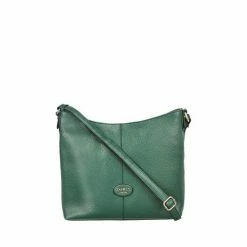 OSPREY LONDON Grainy Hide Leather Rita Cross-Body Bag Oxblood Red