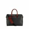 OSPREY LONDON Grey Waxed Canvas & Glazed Calf Leather Grantham Laptop Bag