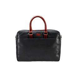 OSPREY LONDON Grey Waxed Canvas & Glazed Calf Leather Grantham Laptop Bag -Osprey LondonSales unnamed file 836