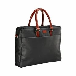 OSPREY LONDON Grey Waxed Canvas & Glazed Calf Leather Grantham Laptop Bag -Osprey LondonSales unnamed file 837