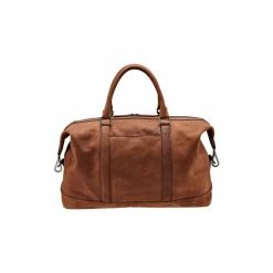 OSPREY LONDON Brown Clayton Leather Weekend Holdall Bag