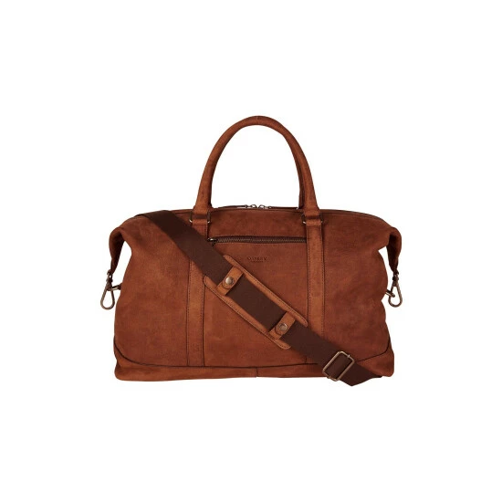 OSPREY LONDON Brown Clayton Leather Weekend Holdall Bag 2 OSPREY LONDON Brown Clayton Leather Weekend Holdall Bag - Image 2