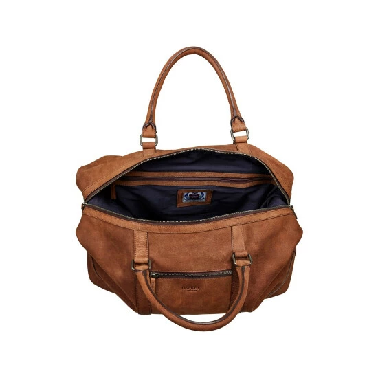 OSPREY LONDON Brown Clayton Leather Weekend Holdall Bag 3 OSPREY LONDON Brown Clayton Leather Weekend Holdall Bag - Image 3