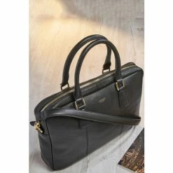 OSPREY LONDON The Adaline Leather Laptop Bag Black -Osprey LondonSales unnamed file 885