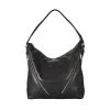 OSPREY LONDON Black Saddle Leather Kelso Hobo Bag